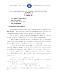Maybe you would like to learn more about one of these? Pdf Inspectoratul Scolar JudeÅ£ean Ilfov Ministerul EducaÅ£iei NaÅ£ionale Olimpiada De LimbÄ Comunicare Èi LiteraturÄ RomanÄ Clasa A Iv A Etapa LocalÄ 17 Februarie 2017 Chris And Lera Academia Edu
