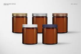 Amber Jar Candle Mockup Set Amber Jar Candle Amber Jars Candle Mockup