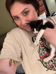 Introducing a rescue kitty who was once feral