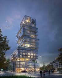 Gallery Of Luminous Transparent Mixed Use Tower Will Mark The Skyline Of Saint Malo France 9 Skyscraper Architecture Futuristic Architecture Architecture Building