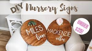 It was a little project i want to do for our baby's room. Diy Nursery Name Signs On A Budget Youtube