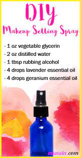 Make it 2 ways depending on your scent preference: Diy Makeup Setting Spray With Alcohol Beautymunsta Free Natural Beauty Hacks And More