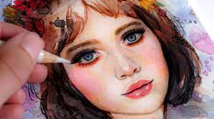 Watercolor portrait painting tutorial for beginners. How To Paint A Portrait With Watercolors Color Pencils In Only 5 Steps Youtube