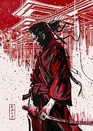 Samurai Ronin' Poster, picture, metal print, paint by Tomasz Dąbek |  Displate