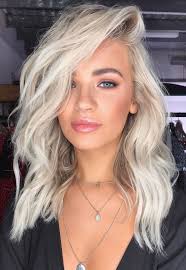 43 Best Platinum Blonde Hair Color And Highlights For 2018 Cute Haircuts Ideas Platinum Blonde Hair White Hair Color Silver White Hair