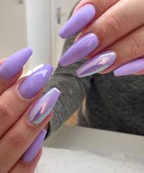 Coffin nails mainly work for long nails, but it can still be done on short nails as well. Themeanestwitch Lilac Nails Coffin Nails Designs Purple Nails