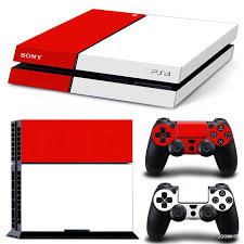 Ps4 Playstation 4 Console Skin Decal Sticker White And Red 2 Controller Skins Playstation 4 Console Ps4 Console Playstation 4 Ps4