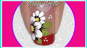 ♥ hola amig@ para esta decoración use tintillas decorativas uñasturqueza. Flores Diseno De Unas Youtube