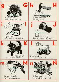 1940s Delightful Nursery Alphabet Book Plate Abc Chart Kid