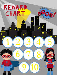 Printable Superhero Reward Chart Potty Training