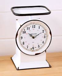 vintage inspired grocery scale clock