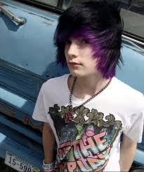 Emo is a term coined from the today, the emo hairstyle is not just embraced by people who are into the music scene but also those who are you searching for emo hair styles that can convey your sensitive and emotional self? Black And Purple Emo Hairstyles For Guys Black Emo Guys Hairstyles Purple Dyed Hair Men Scene Hair Black Hair Boy