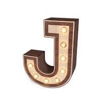Light-up Marquee Letter Display "J"