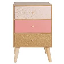 Petit Meuble De Rangement 4 Tiroirs Rose Et Dore Petit Meuble Rangement Petit Meuble Meuble Rangement