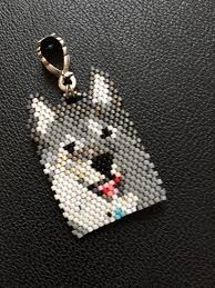 Wolf Kurt Miyuki Tugla Teknigi Ile Kolye Ucu Anahtarlik Kolyeler Taki Boncuk Taki
