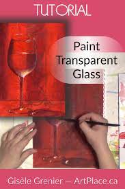 Learn How To Paint Transparent Glass With Acrylics Paint And Drink Learn To Paint Glass