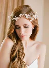 Eden Floral And Pearl Bridal Headpiece Tania Maras Bespoke Wedding Headpieces Wedding Veils Gold Bridal Headpiece Boho Bridal Headpiece Bridal Headpieces
