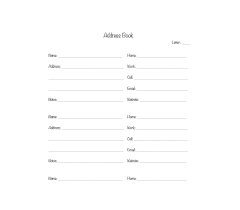Home » sample templates » microsoft word address book template. 40 Printable Editable Address Book Templates 101 Free