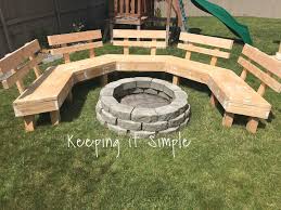 A step by step tutorial on how to make a simple wooden picnic bench. Diy Fire Pit Bench With Step By Step Insructions Keeping It Simple