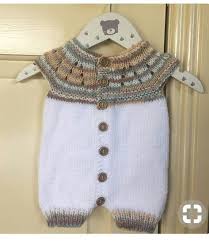 Short Sleeve And Shorts Jumpsuit Made From Collar Newborn Yun Isleri Babyknitting Knittingbaby Crochetbaby Baby Knitting Patterns Sort Bebek Pantolon