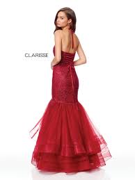 5016 Wine Fit To Flare Prom Dress With A Lace Top And Tulle Bottom Burgundy Prom Dress Bright Prom Dress Sheer Prom Dress