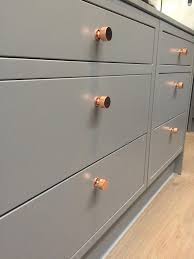 My Kitchen Armac Martin Handles In Copper Magnet Newbury Grey Cabinets Kitch Armac Kitchen Door Handles Copper Handles Kitchen Kitchen Cupboard Handles