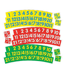 Calendar Dates 2 Colored Sets Of Dates Pocket Chart Add Ons By