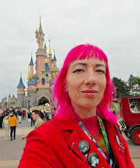 Dressing up at Disneyland as a sparkly princess