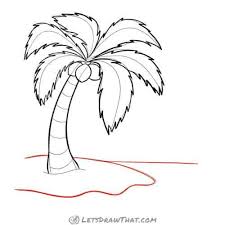 In this step start drawing the upper part, for this step draw 5 lines from the trunk in different directions. How To Draw A Palm Tree Really Easy Yet Awesome Palm Tree Drawing Step By Step Let S Draw That