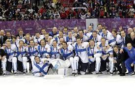 The Finnish Men S National Ice Hockey Team Leijonat The Lions With Their Bronze Medals At Sochi 2014