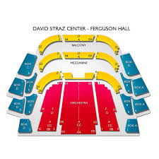 David A Straz Center Ferguson Hall 2019 Seating Chart