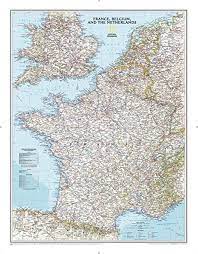 Wall Map Of France Amazon.com - National Geographic: France, Belgium, And The Netherlands  Classic Wall Map - 23.5 X 30.25 Inches - Art Quality Print -