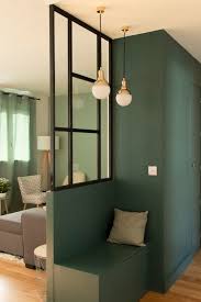 Separation Salon A Verriere Peinture Farrow And Ball Verte Renovation Architecture Beforeandaft Deco Entree Maison Deco Maison Interieur Idee Entree Maison