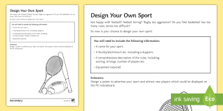 Colouring worksheets, friends of 10 rainbow worksheet, learning bonds of 10 with ten. Pe Cover Lesson Design Your Own Sport Worksheet Worksheet