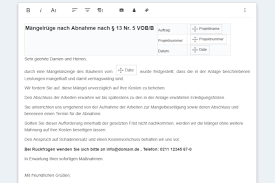 Welche möglichkeiten es außer einer mahnung noch gibt, den verzug herbeizuführen, wird in diesem beitrag erklärt. Mangelanzeige Laut Vob Inkl Mustervorlagen In 7 Schritten Planradar