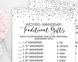If you paid attention in history class, you might have a shot at a few of these answers. Anniversary Trivia Etsy