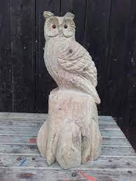Eule in 20 cm aus lindenholz, vorgefräster ebay eule geschnitzt figur holz schnitzerei. Eule Aus Eiche Mit Kettensage Kettensage Schnitzarbeiten Schnitzen