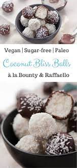 —aysha schurman, ammon, idaho go to recipe Bounty Raffaello Coconut Bliss Balls Sugar Free Paleo Gluten Free Christmas Treat Blissballs B Food Healthy Christmas Treats Healthy Dessert Recipes
