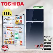 Peti sejuk 2 pintu terbahagi kepada freezer & refrigerator supaya mudah untuk mengasingkan makanan basah & kering. Toshiba