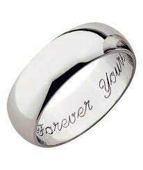 Buy Revere 9ct White Gold Heavyweight Message Wedding Ring N Womens Rings Argos Cool Wedding Rings Mens Wedding Rings Wedding Ring 4mm