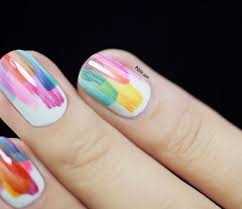 5 Easy Nail Art Ideas For A Busy College Student Colorful Nail Art Water Color Nails Nail Colors