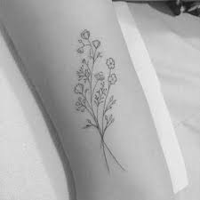 Thin Wild Flowers Birth Flower Tattoos Tattoos Simple Flower Tattoo