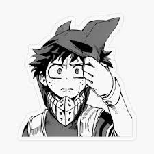 Black And White Manga Stickers Izuku Midoriya Sticker Transparent Sticker By Zoeygold13 In 2020 My Hero Academia Manga Boku No Hero Academia Deku Boku No Hero
