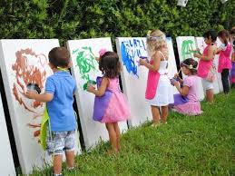 Birthday Ideas For 4 Year Old Daughter 15 Awesome Outdoor Birthday Party Ideas For Kids Outdoors Birthday Party Kids Painting Party Birthday Party Activities
