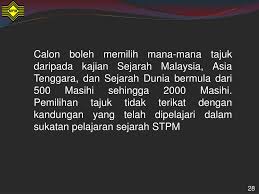 Kertas ini rnernberi tumpuan kepada sejarah asia. Ppt Penggal Dua Kerja Kursus Kerja Projek 940 Sejarah Powerpoint Presentation Id 6946715