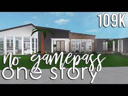 Roblox Bloxburg No Gamepass One Story 109k Youtube Two Story House Design One Story Bloxburg House Bloxburg One Story House