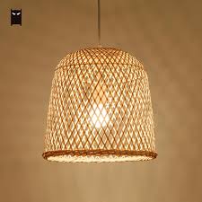 31x30cm Bamboo Wicker Rattan Bell Pendant Light Fixture Country Chinese Asian Hanging Ceiling Lamp Dining Table Room Restaurant Pendant Lights Aliexpress