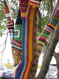 Check spelling or type a new query. Clever Use Of Granny Squares In A Guerilla Knitted Tree Yarn Bombing Crochet Tree Extreme Knitting