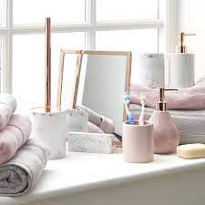 Wilko Bathroom Accessories Marble And Rose Gold Rose Gold Room Decor White Marble Bathrooms Gold Bathroom Decor
