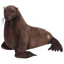 Hansa Stuffed Mechanical Seal Stuffed Animal Animals Plush Stuffed Animals Animal Sculptures